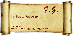 Falusi György névjegykártya